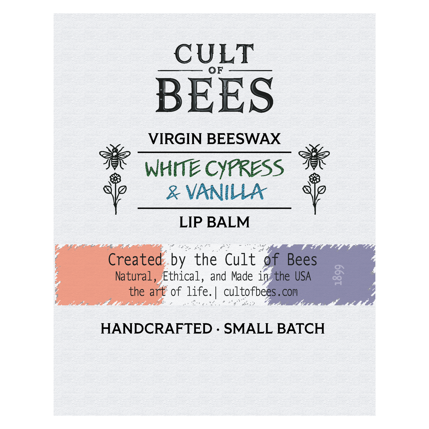 White Cypress & Vanilla | Infused Virgin Beeswax Lip Balm