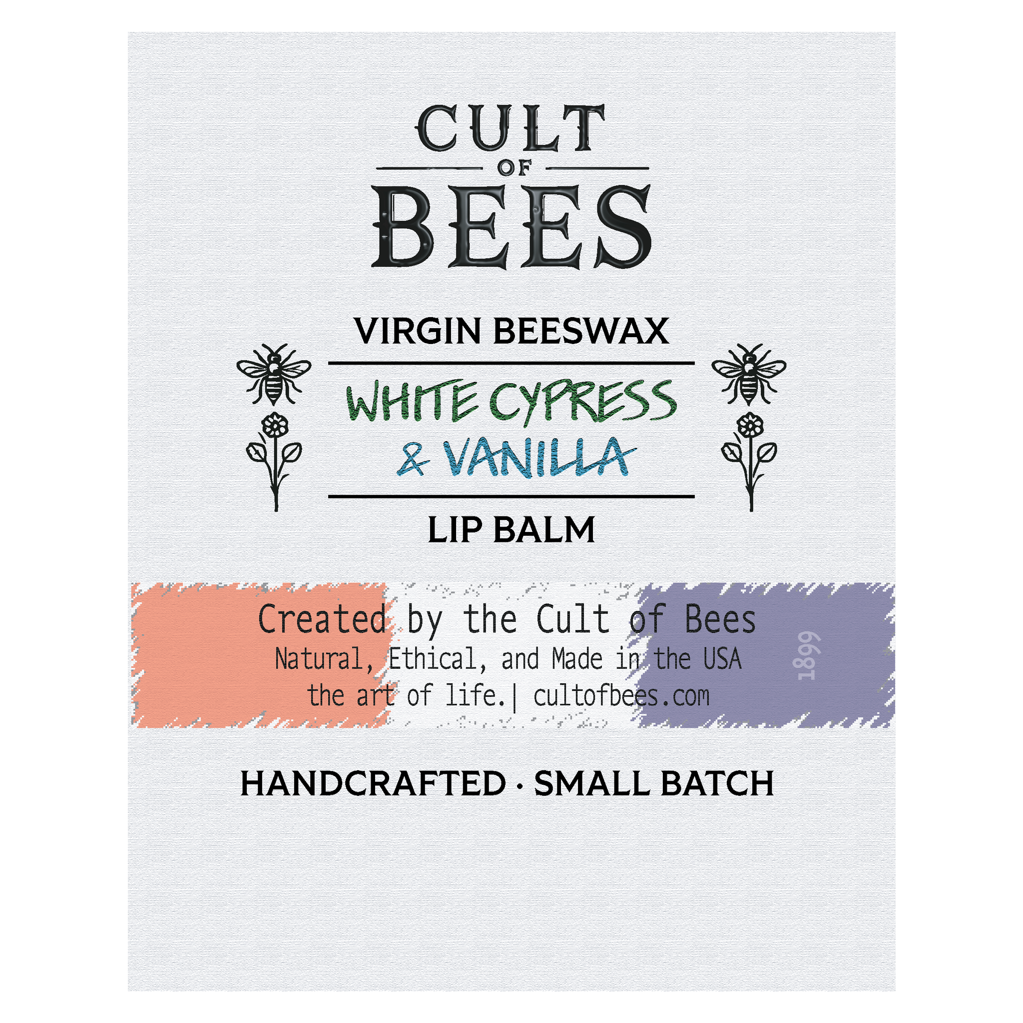 White Cypress & Vanilla | Infused Virgin Beeswax Lip Balm