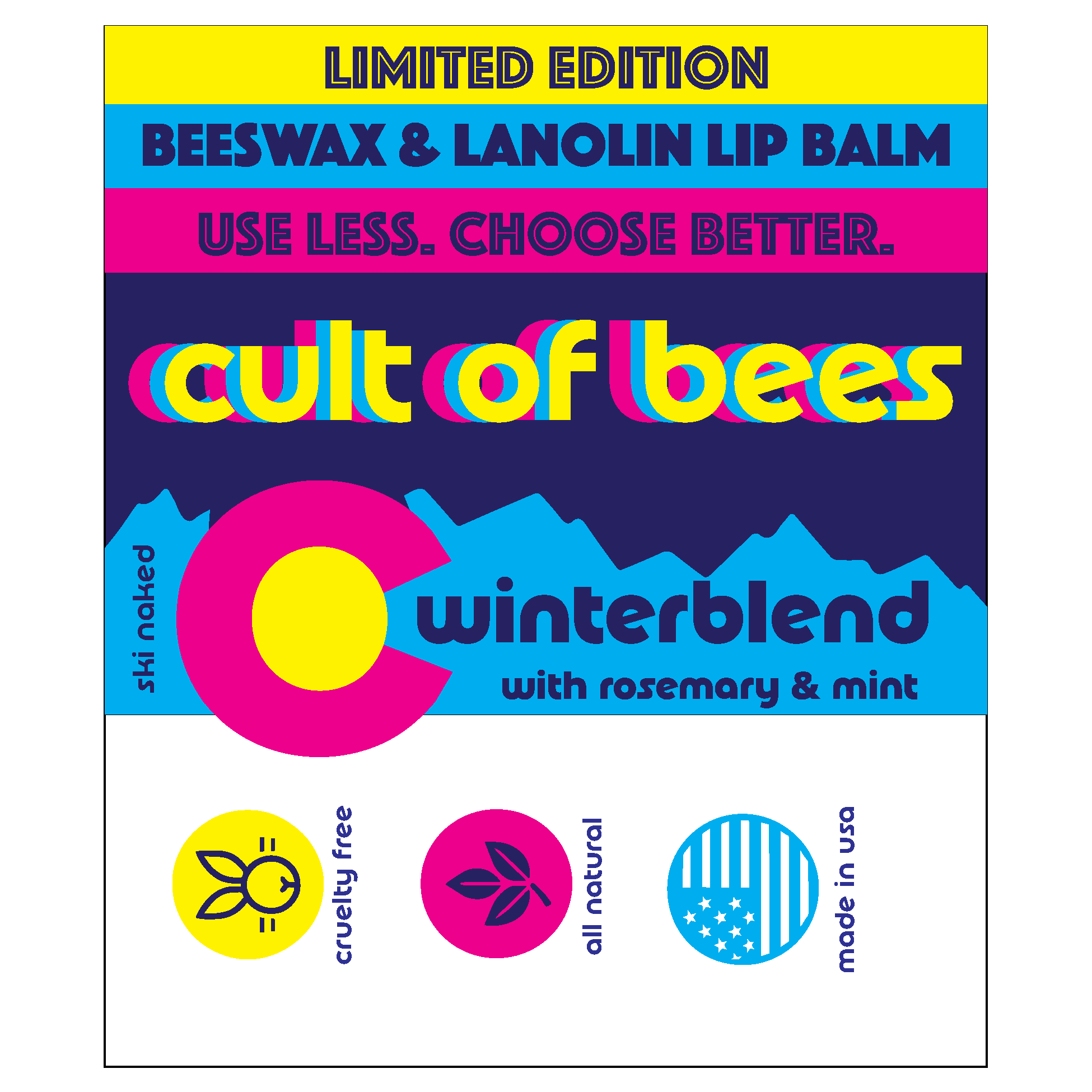 Winterblend: Beeswax & Lanolin Lip Balm with Rosemary & Mint | Special Edition