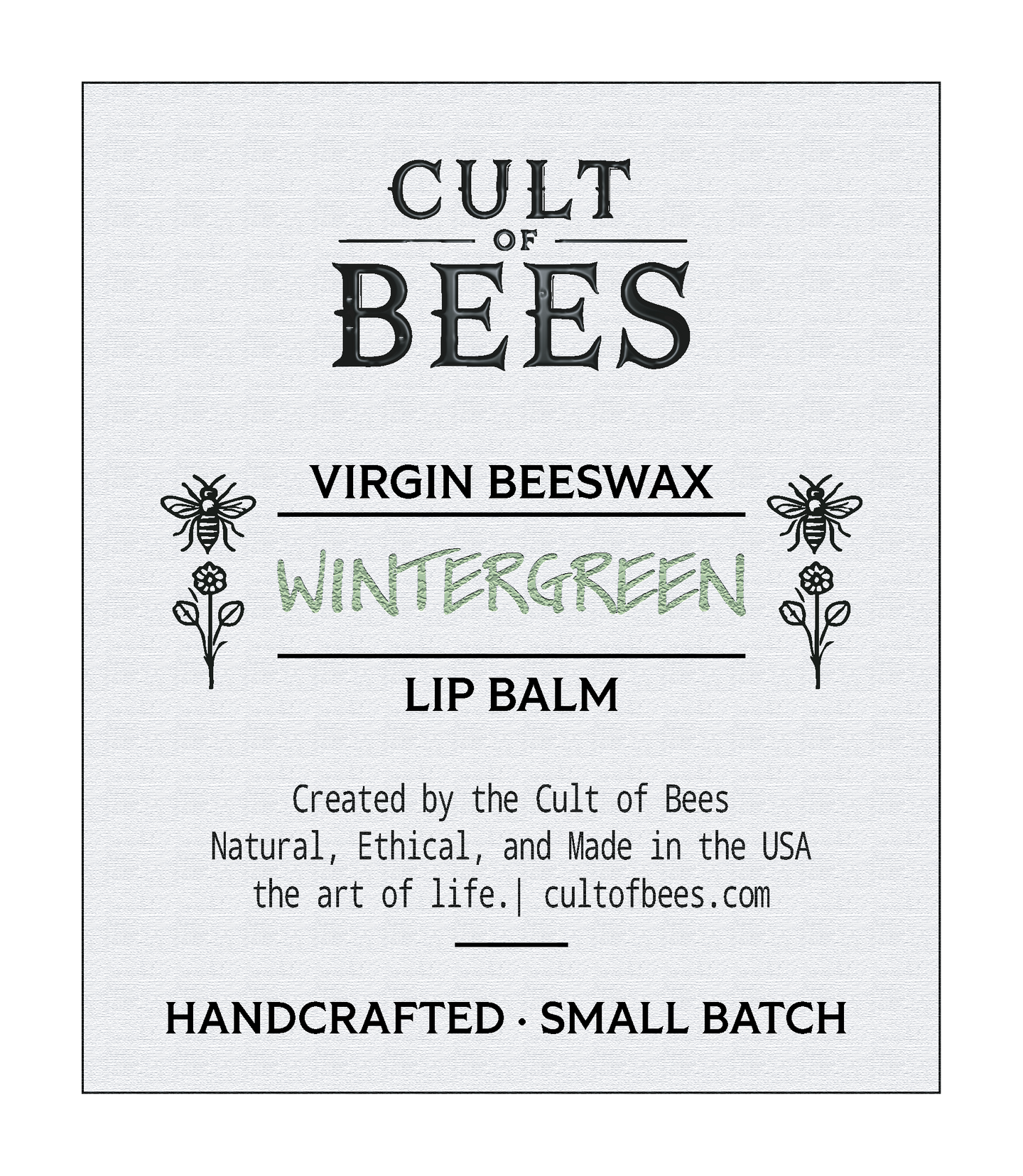 Wintergreen | Infused Virgin Beeswax Lip Balm