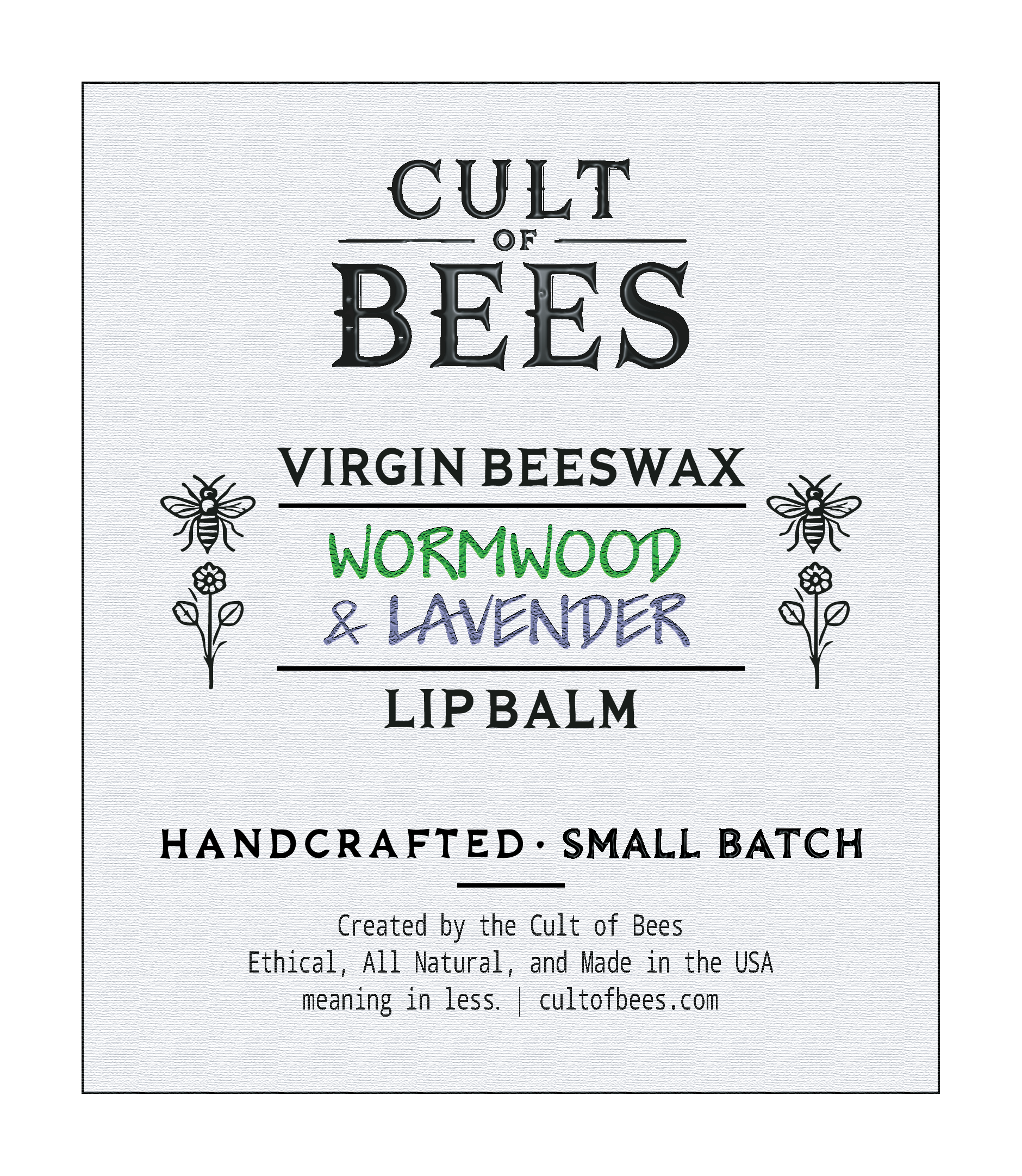 Wormwood & Lavender | Infused Virgin Beeswax Lip Balm
